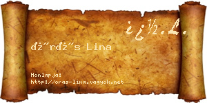 Órás Lina névjegykártya